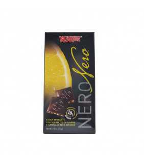 Novi NeroNero 70% Cacao Extra Fondente con scorzette di limone e Cristalli allo zenzero