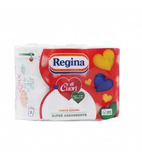 REGINA DI CUORI 3 ROTOLI - CARTA CUCINA ASCIUGATUTTO