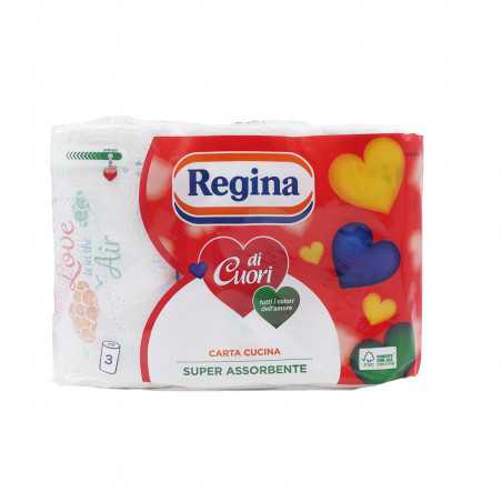 REGINA DI CUORI 3 ROTOLI - CARTA CUCINA ASCIUGATUTTO