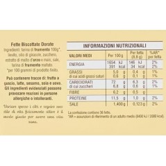 fette biscottate dorate mulino bianco