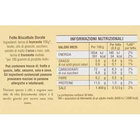 fette biscottate dorate mulino bianco