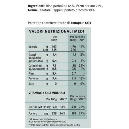 3 cereali riso farro grano gallo