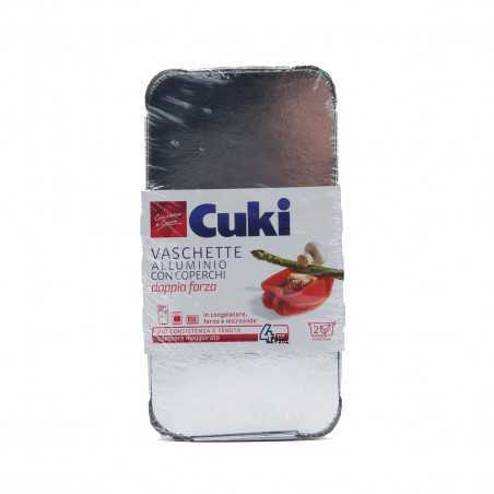 CUKI VASCHETTE di ALLUMINIO CON COPERCHI doppia forza