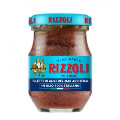 Filetti di alici distesi in olio di oliva del mar adriatico rizzoli