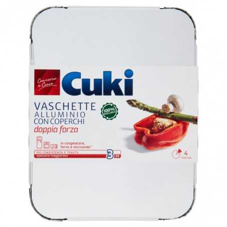 CUKI VASCHETTE di ALLUMINIO CON COPERCHI doppia forza