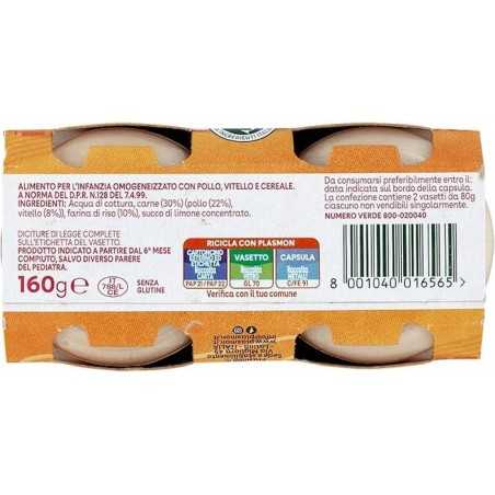 Omogeneizzato Plasmon pollo e vitello 100% naturale