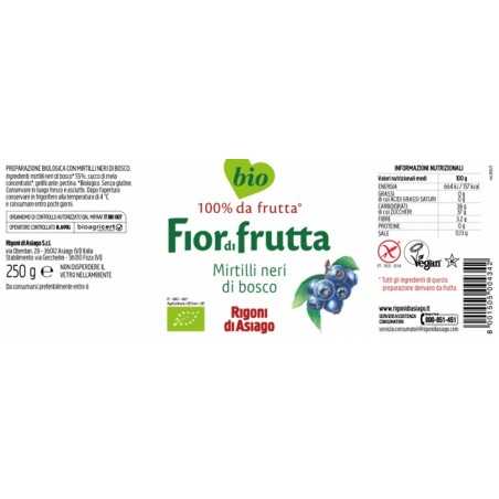 confettura fiordifrutta mirtilli neri di bosco bio rigoni di asiago