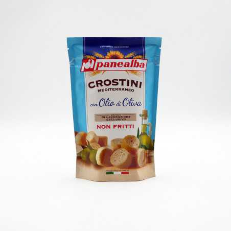 panealba crostini mediterraneo con olio di oliva